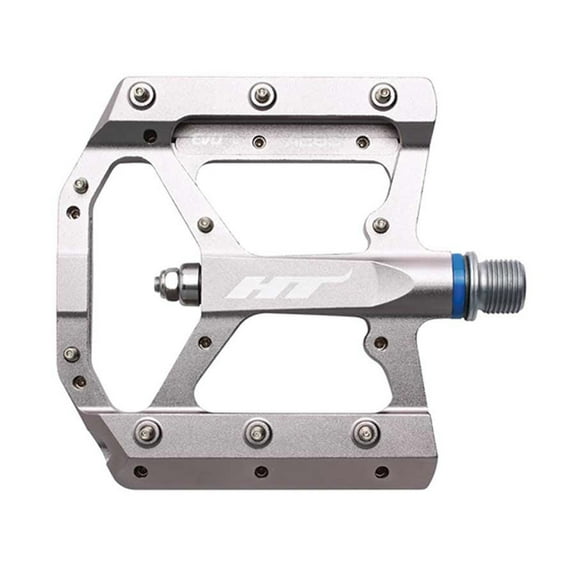 HT Components AE05 EVO+ Platform Pedals, Body: Aluminum, Spindle: Cr-Mo, 9/16'', Grey, Pair