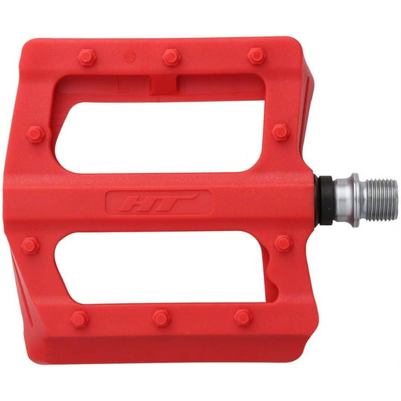 HT Components PA12 Pedals - Platform, Composite, 9/16", Red