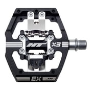 HT X3 Dual Sided Clipless Platform Pedals 9/16" Chromoly Axle Alloy Body Black