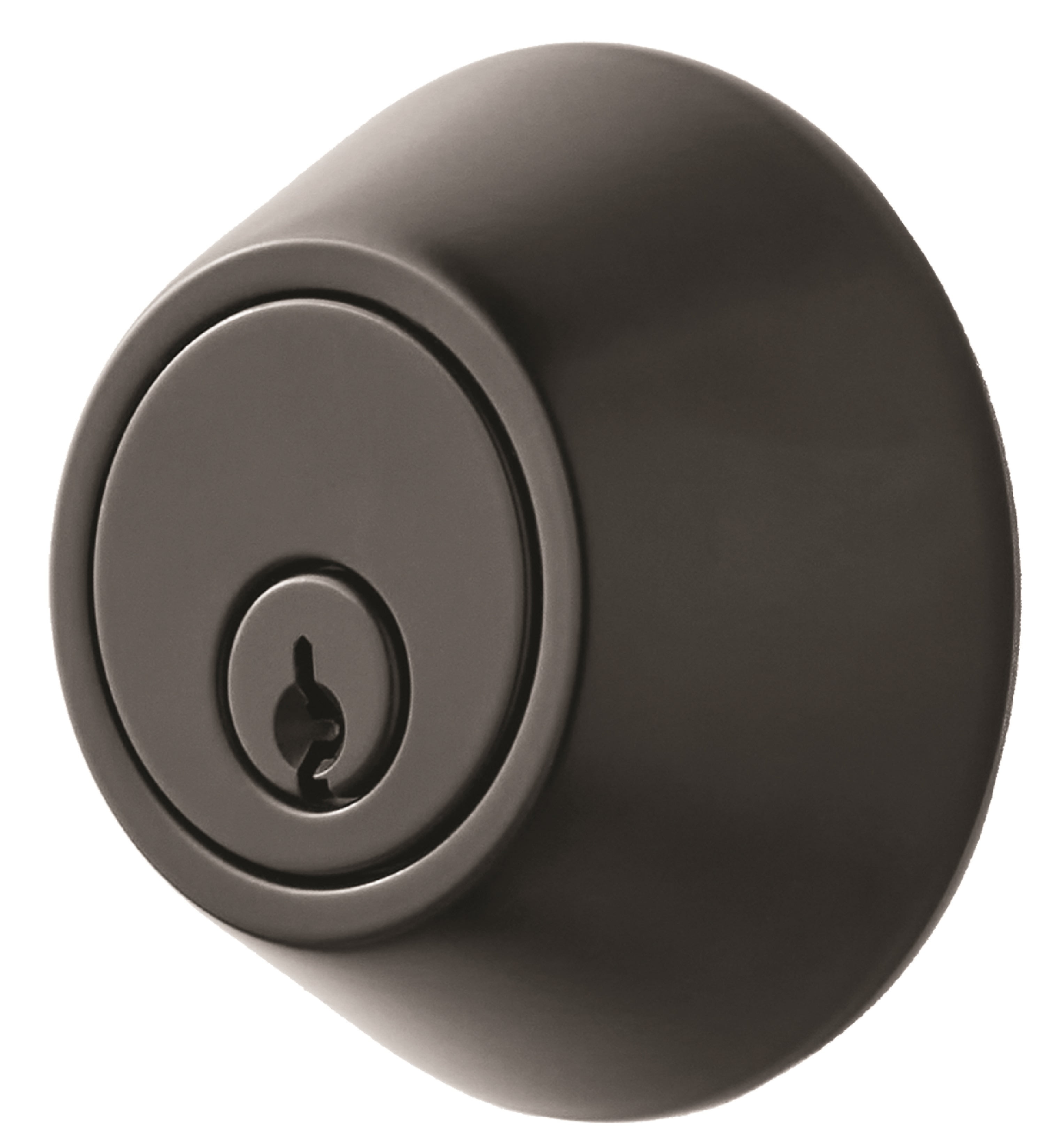 Keyed Entry Single Cylinder Deadbolt Lock, Matte Black Finish