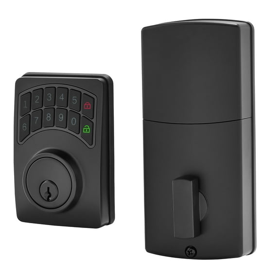 Hyper Tough Electronic Keypad Deadbolt with Matte Black Finish, Smart, Secure and Convenient