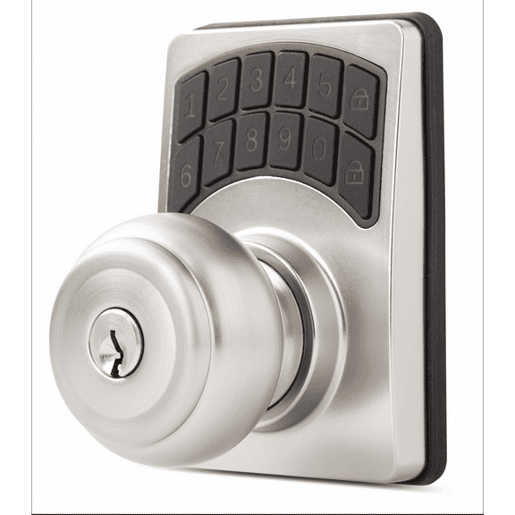 Hyper Tough Keyless Digital Ball Knob- Satin Nickel Finish, Smart, Secure and Convenient