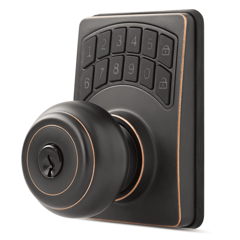 keyless glp-1 reviews Hyper Tough Keyless Digital Ball Doorknob- Oil Rubbed Bronze Finish, Smart,  Secure and Convenient