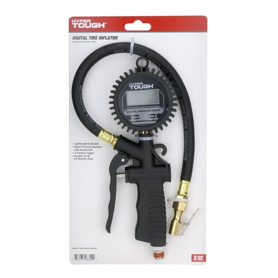 Hyper Tough Digital Tire Inflator with Backlit LCD Gauge, 150 psi