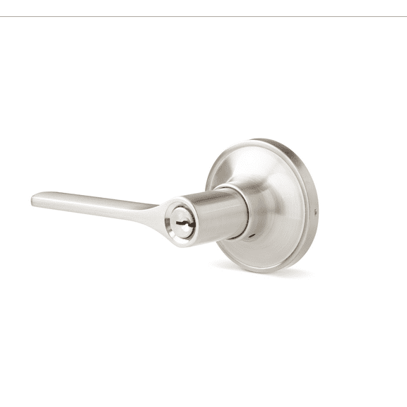 Hyper Tough Entry Door Lever Satin Nickel with Round Rosette