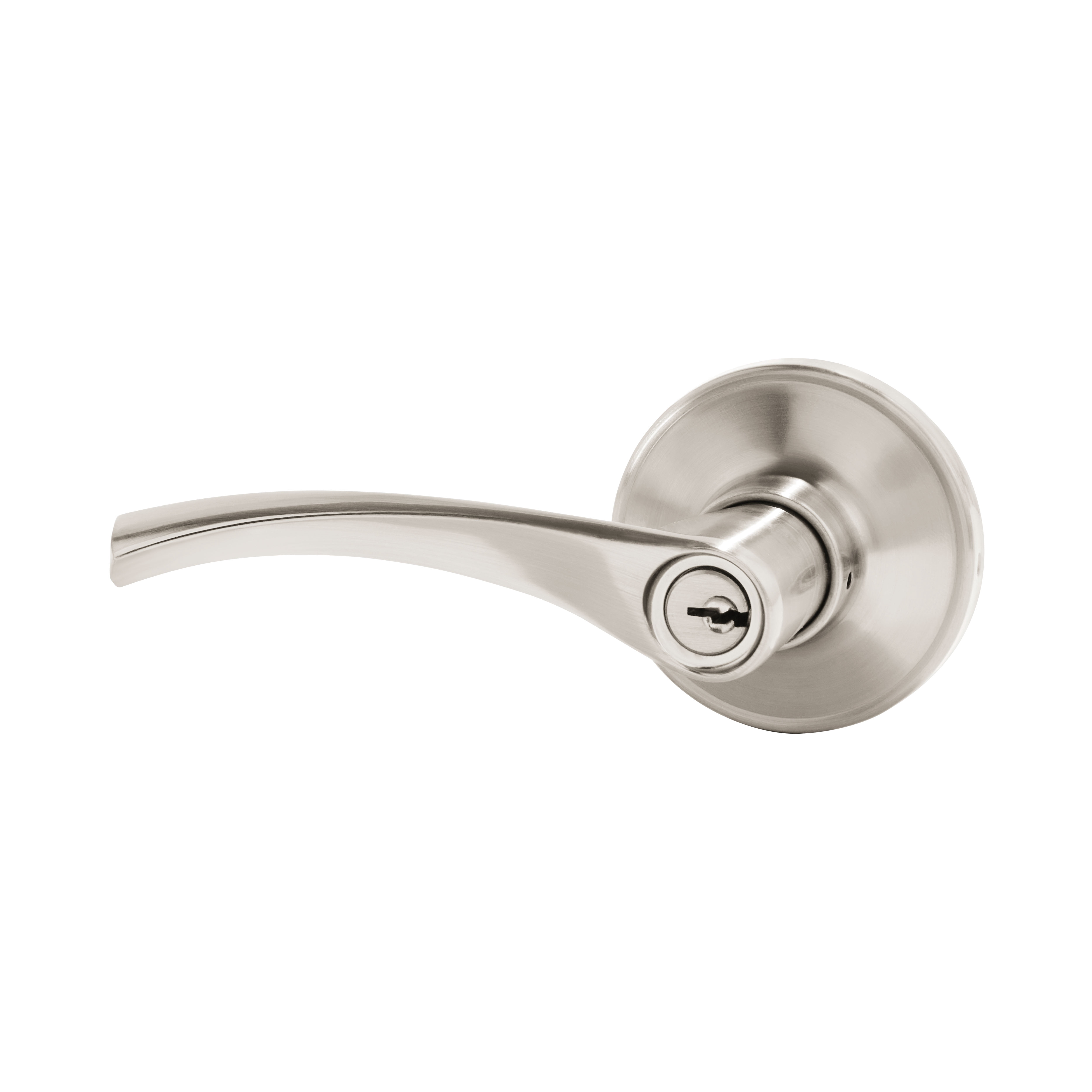 Hyper Tough Exterior Entry Classic Door Lever Satin Nickel Round