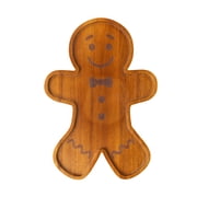 Holiday Time Acacia Wood Gingerbread Man Board, 14 x 9.84 x 0.78 in, Kitchen Serving Board