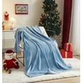 thumbnail image 1 of Holiday Time Cozy Christmas Plush Embossed Snowflakes Overized Throw Blanket, 50"x70", 1 of 10