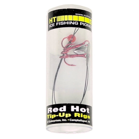 HT HTR-6 Hot Rig with No.6 Blood Red Treble Hooks, 2/Tube