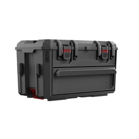 Hyper Tough Hyper Stack Hybrid Toolbox with Top Compartment and Storage Drawer, Black