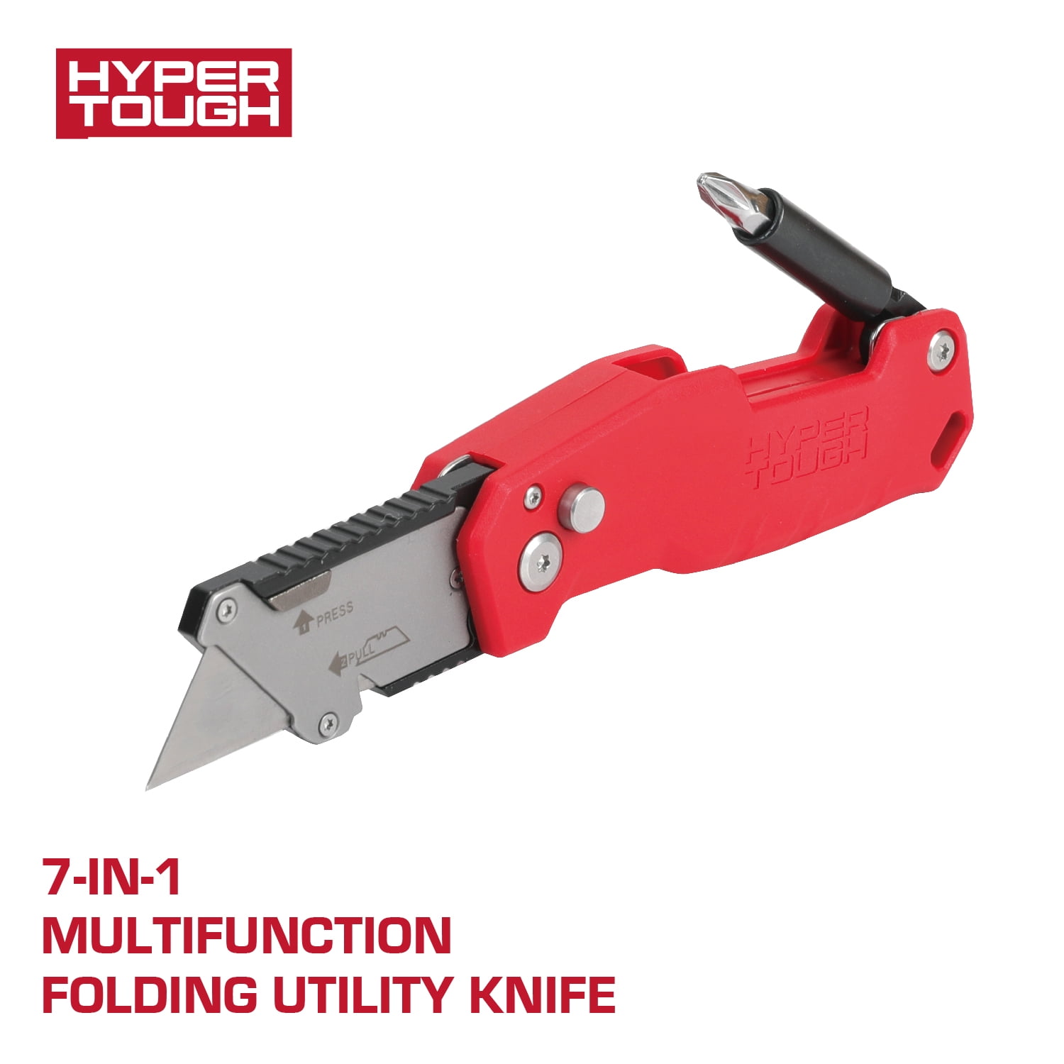 Hyper Tough 7-in-1 Multi-function Lockback Utility Knife