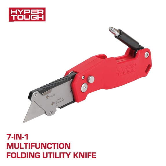 Hyper Tough 7-in-1 Multi-function Lockback Utility Knife