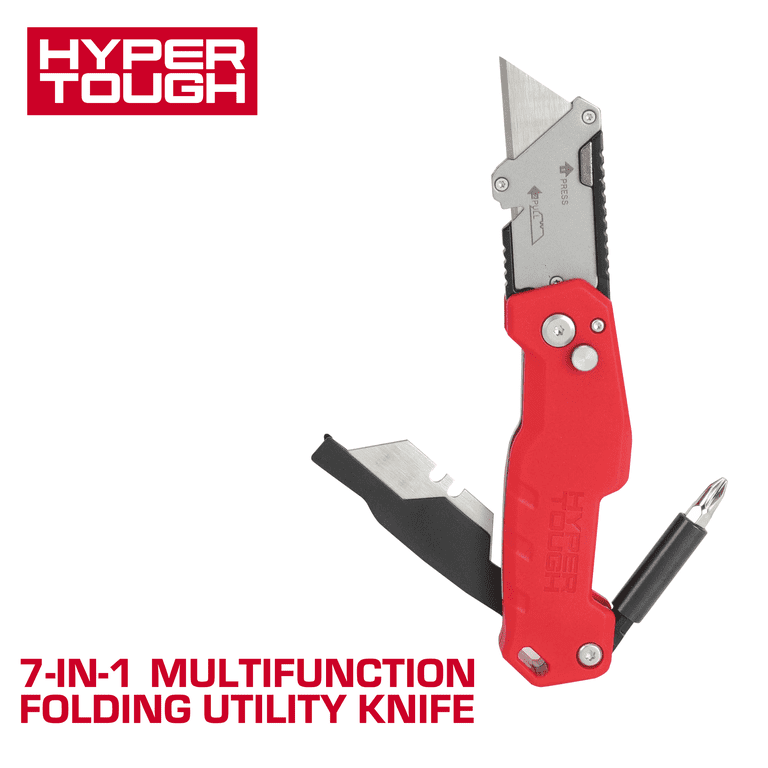 Hyper Tough 7-in-1 Multi-function Lockback Utility Knife - Walmart.com