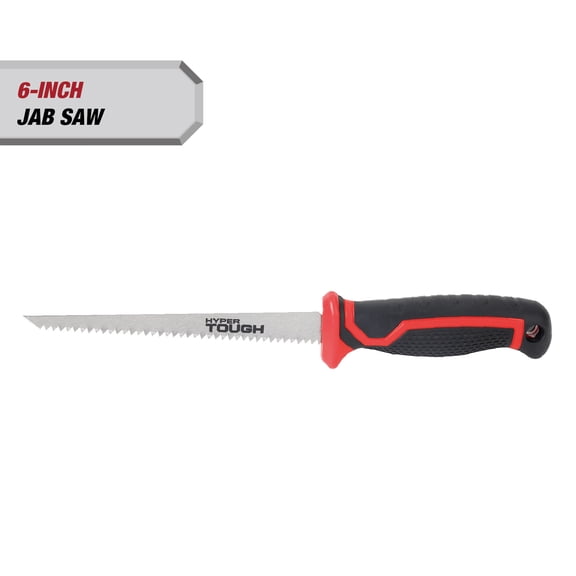 Hyper Tough Drywall Jab Saw, 6-inch Carbon Steel Blade, Comfort Grip Handsaw