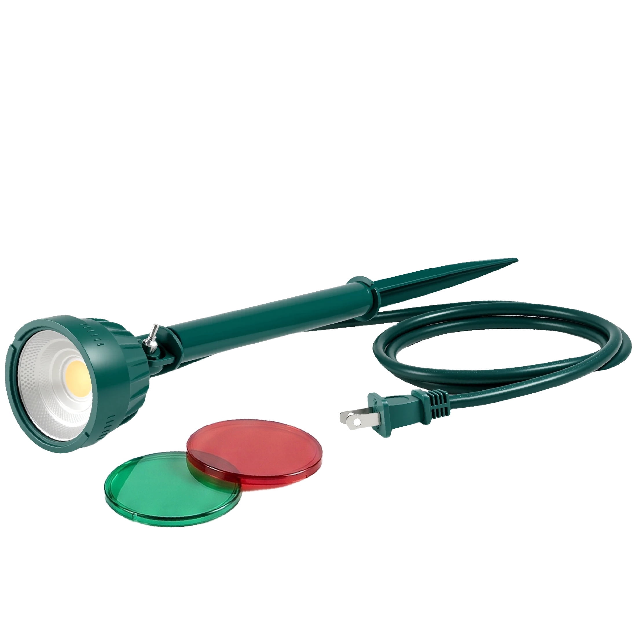 Indoor/Outdoor LED Christmas Floodlight with Red and Green Lenses, Green, 4', by Holiday Time