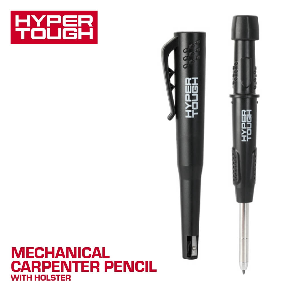 Hyper Tough Mechanical Carpenter Pencil with Pencil Sharpener and Case