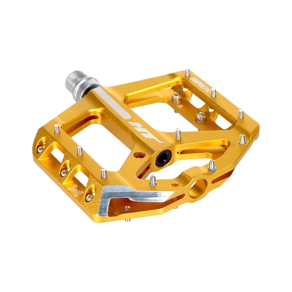 HT Pedals ANS10 Supreme Aluminum Platform Pedals with CrMo Spindle Gold