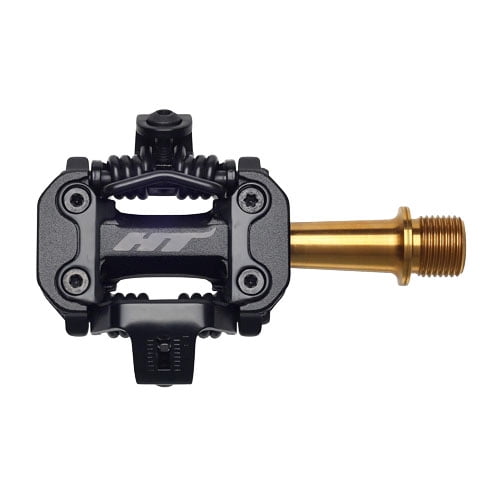 HT Pedals M2 Clipless Pedals, Titanium - Stealth Black