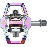 HT Components T2 Pedals - Dual Sided Clipless with Platform, Aluminum, 9/16", Oil Slick