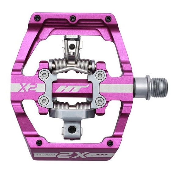 HT Pedals X2 Aluminum Platform Clipless Pedals CrMo Spindle Purple