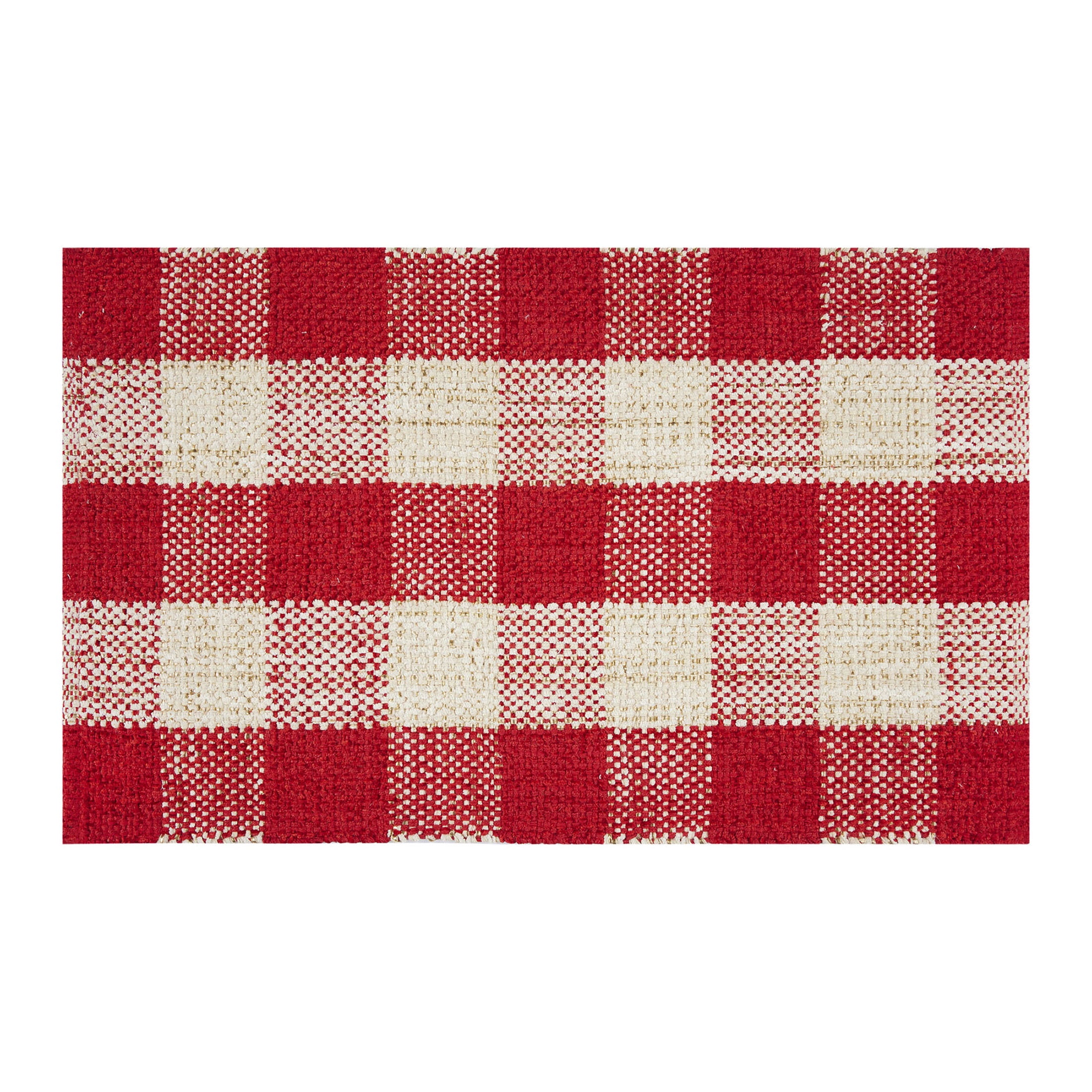 Holiday Time Red Plaid 20" x 34" Accent Rug