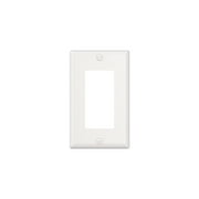 Hyper Tough White Impact-Resistant Thermoplastic Mid-Size Rocker Wallplate with Color-Matched Screws