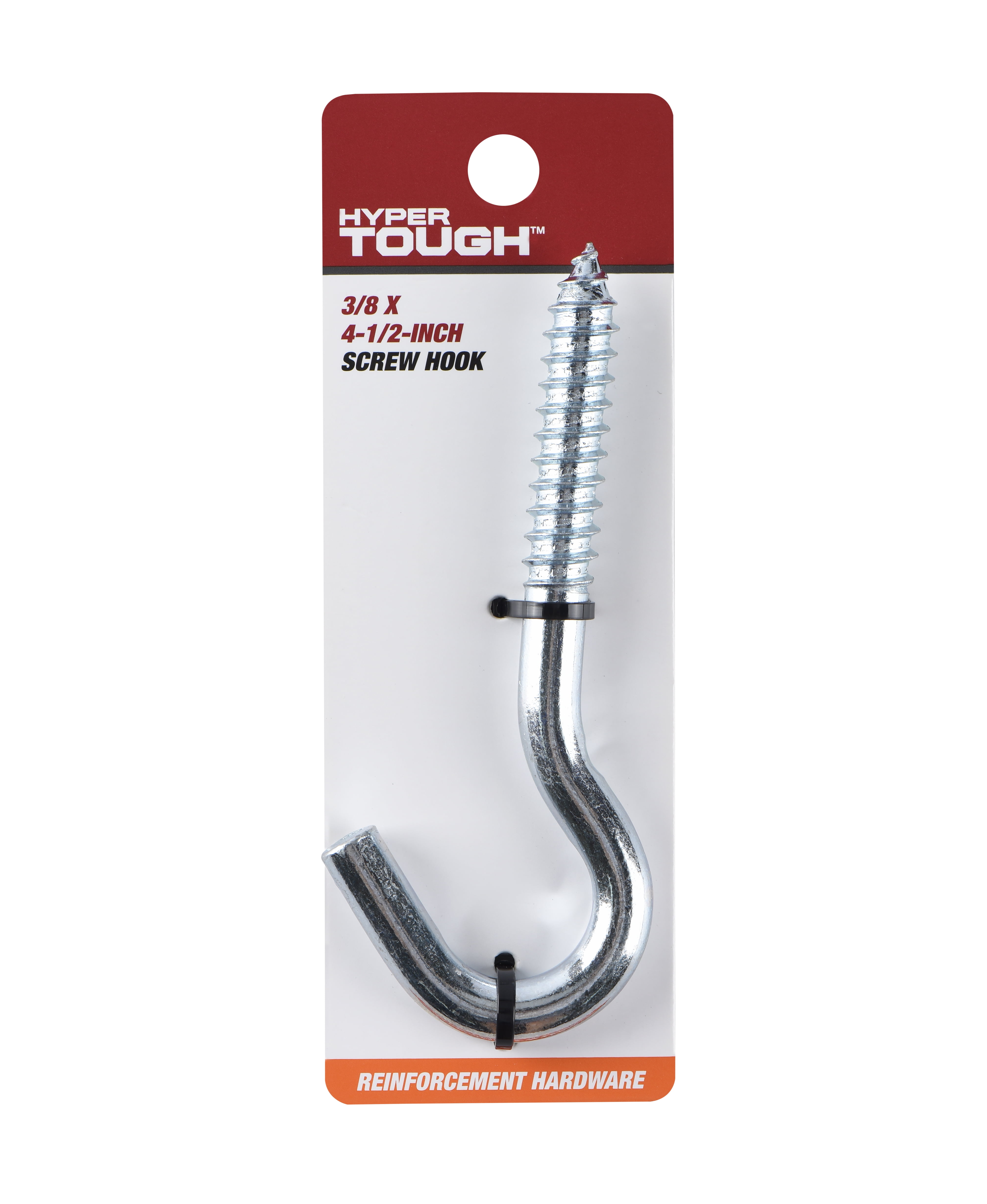 Hyper Tough Screw Hook 3/8 inch x 4-1/2 inch Zinc Plated