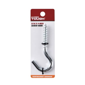 Hyper Tough Screw Hook 5/16 inch x 4 inch Zinc Plated