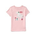 thumbnail image 1 of Holiday Time Girls Christmas Short Sleeve Graphic T-Shirt, Sizes 4-18, 1 of 3