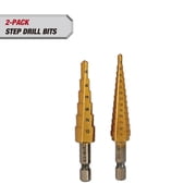 Hyper Tough 2-Piece Titanium Coated Step Drill Bits