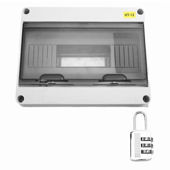 HT Series Junction Box 12WAY IP65 Waterproof Distribution Box Outdoor Plastic Electrical with Lock for Circuit Breaker