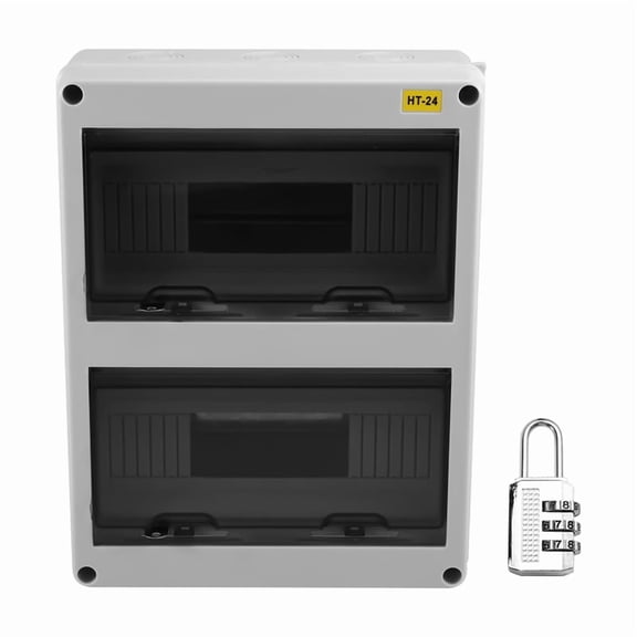 HT Series Junction Box 24WAY IP65 Waterproof Distribution Box Outdoor ABS Electrical with Lock for Circuit Breaker