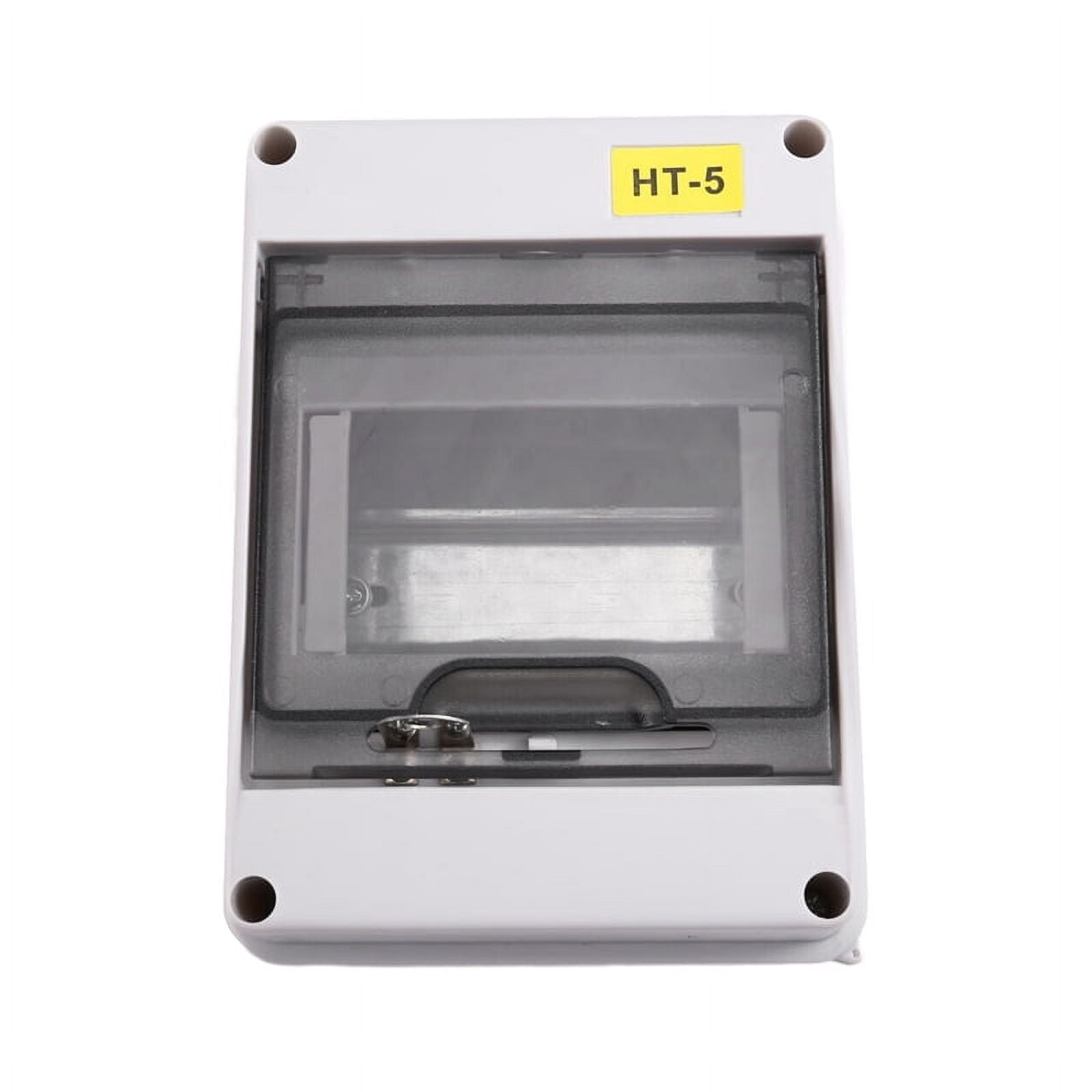 HT Series Junction Box 5WAY IP65 Waterproof Distribution Box Outdoor Plastic Electrical with Lock for Circuit Breaker,1 x IP65 Mcb Breaker Box,Grey White