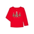thumbnail image 1 of Holiday Time Toddler Boys or Girls Christmas Tee with Long Sleeves, Sizes 12M-5T, 1 of 3