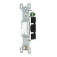 thumbnail interactive-video image 1 of Hyper Tough 15A Single Pole Toggle Switch, Impact Resistant Housing, Self Grounding, Quick Wiring Terminals, White, 1 of 8