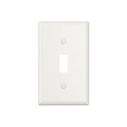 Hyper Tough Mid-Size Impact-Resistant White Wallplate with Color-Matched Screws