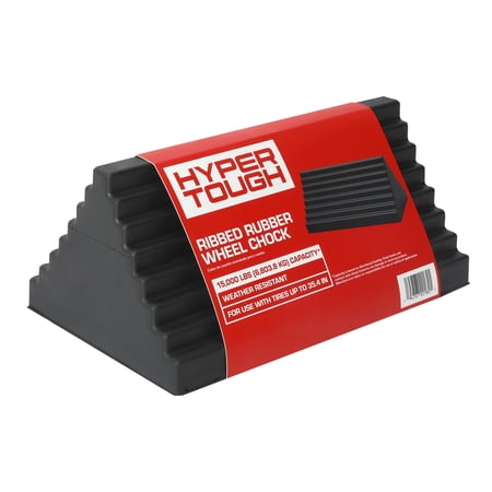 Hyper Tough Heavy Duty Rubber Wheel Chock