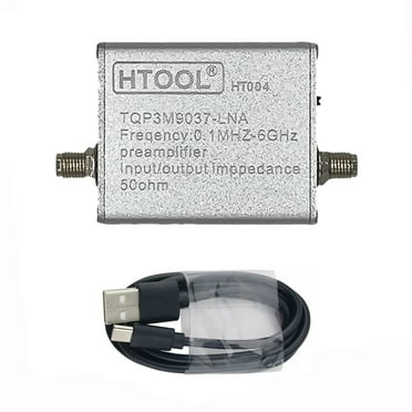 HT004  20DB  Low Noise Amplifier(LNA) Module for RF & Software Defined Radio (SDR) with Enclosure & Accessories. Wideband 100K-6Ghz Frequency Capability