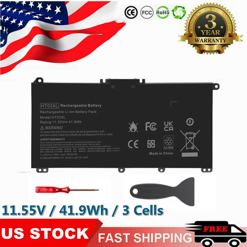 Ht03xl Batterie Hp Batterie Pour PC Portable HP Pavilion 11.55V 40Wh 3470mAh - Modèle HT03XL / L11119-855 - Compatible Nombreux Modèles 3470mah Lithium Polymère 4 Cellules
