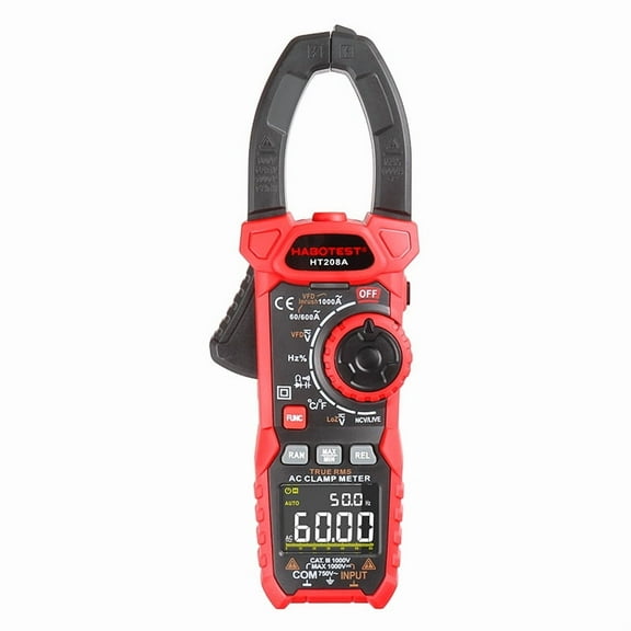 HT208 Digital Clamp Meter 1000A 1000V Multimeter AC DC True RMS Amperimetrica Capacitance Digital Clamp Tester