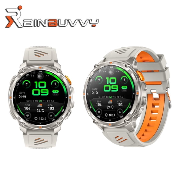 HT33 Smart Bluetooth Watch 1.7-inch IPS Screen Flashlight Compass 1100mAh Health Tracker Compatible with iOS or Android Phone Connection Available in Multiple Colors