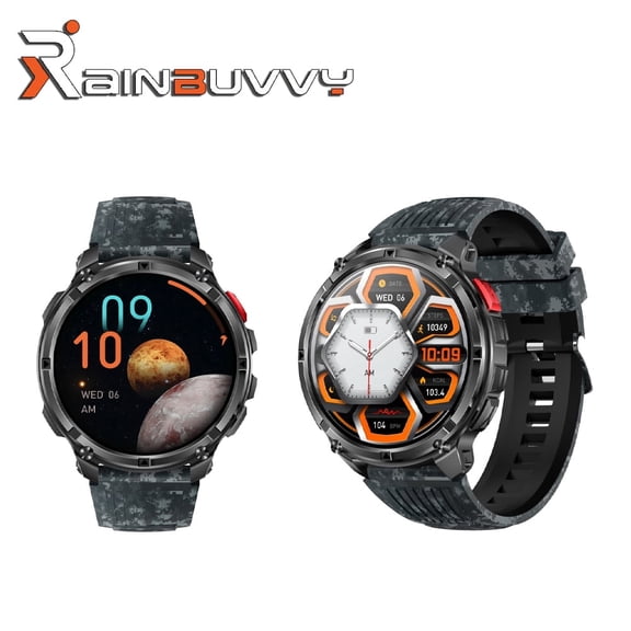 HT33 Smart Bluetooth Watch 1.7-inch IPS Screen Flashlight Compass 1100mAh Health Tracker Compatible with iOS or Android Phone Connection Available in Multiple Colors