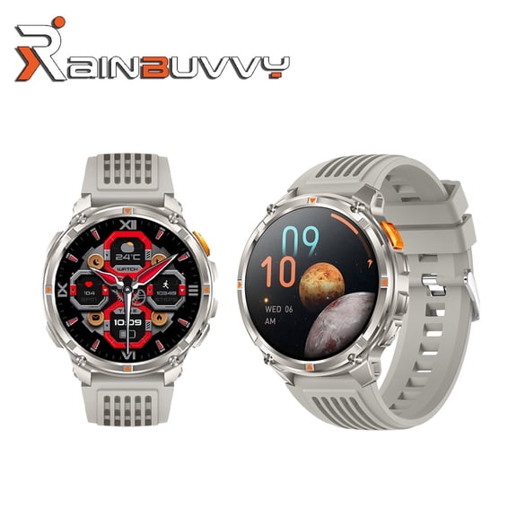 HT33 Smart Bluetooth Watch 1.7-inch IPS Screen Flashlight Compass 1100mAh Health Tracker Compatible with iOS or Android Phone Connection Available in Multiple Colors