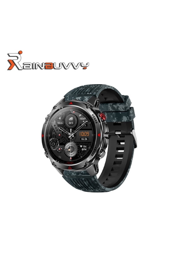 HT37 GPS Smart Sports Watch 1.46-inch IPS Screen Flashlight Pressure Altitude Compass Bluetooth 5.3 IP68 540mAh Supports Android and iOS Systems Multi Color Options