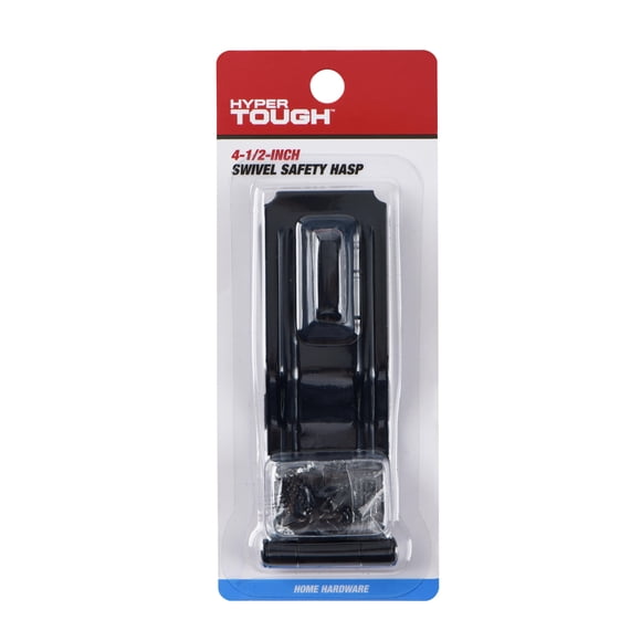 Hyper Tough 4-1/2 in. Black Steel Swivel Safety Hasp,1 pack