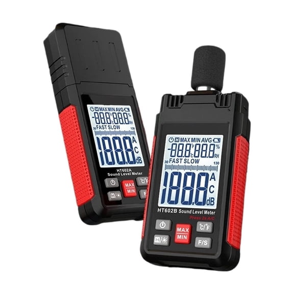 HT602 Sound Level Meter Digital Handheld DB Meter Noise Level Meter 30-130dB Decibels Mini Sound Meter