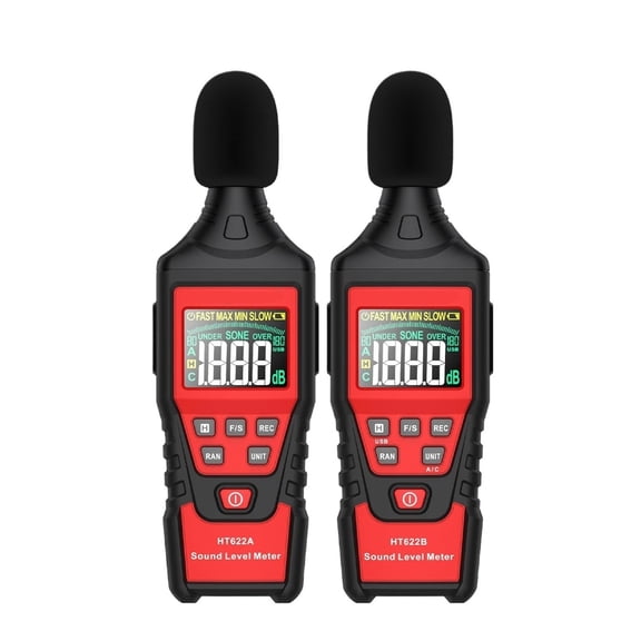 HT622 Digital Sound Level Meter Noise Tester Sound Detector Decible Monitor 30-130dB With USB Data Connection Function