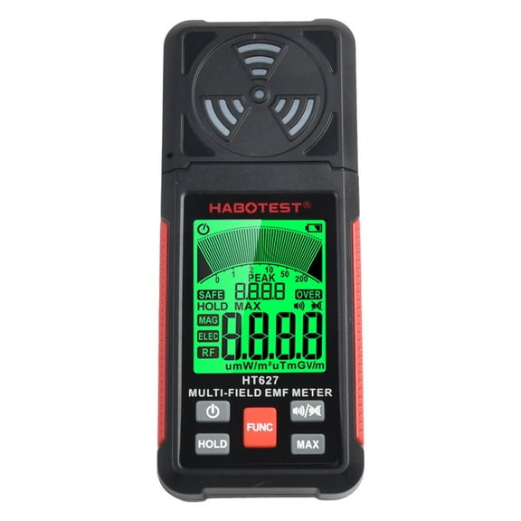 HT627 EMF Meter for Electromagnetic Field Radiation Detection with RF and Sound Light Alarm
