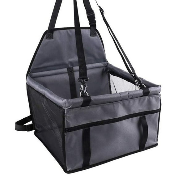 Pet Car Booster Seat Travel Carrier Cage, Oxford Breathable Folding Soft Washable Travel Bags for Dogs Cats or Other Small Pet