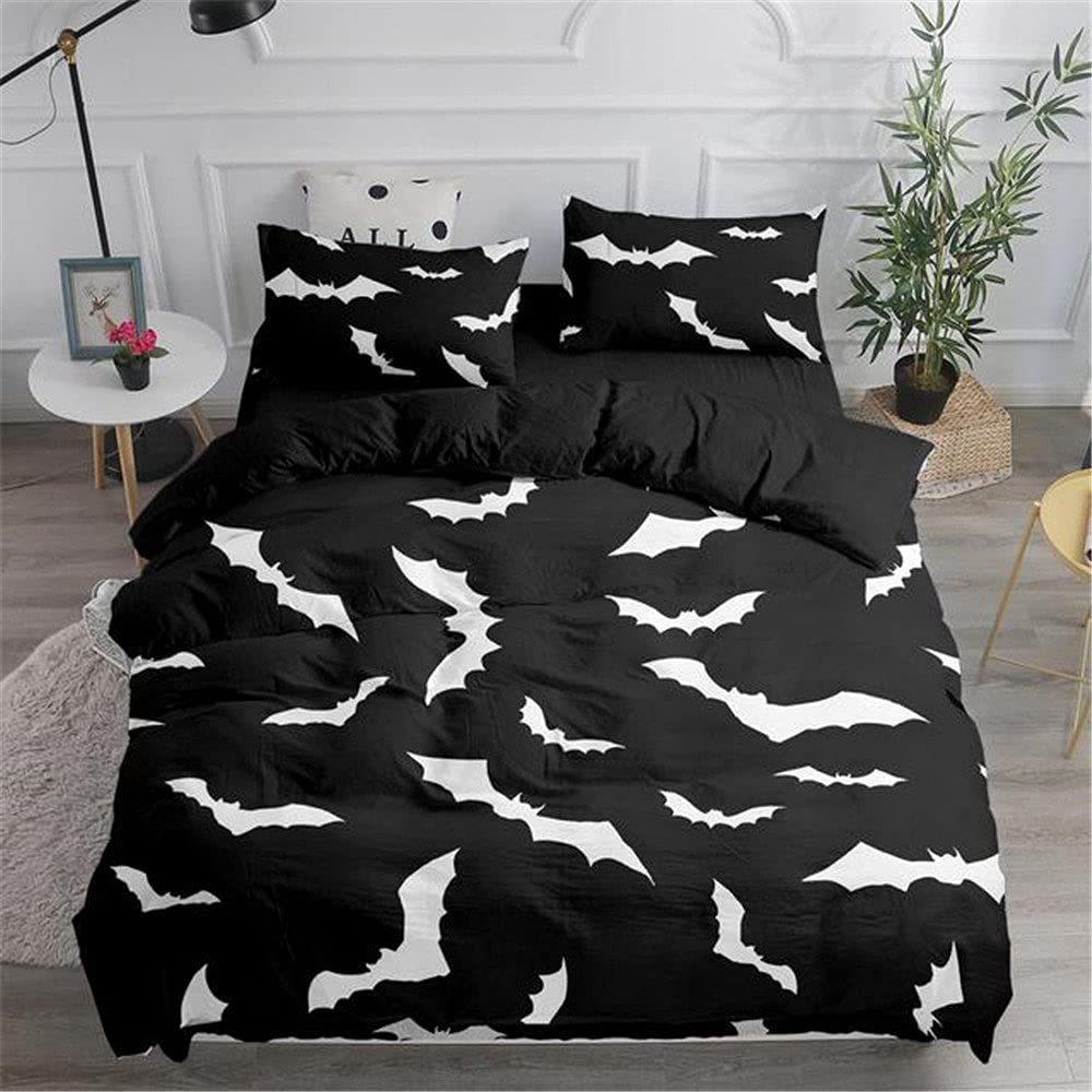 HTBUSC Bat Bedding Bat Comforter Set Vampire Queen Comforter Bed Flying